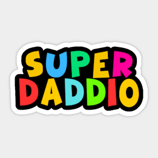 men Super daddio Funny Nerdy fother daddy Sticker